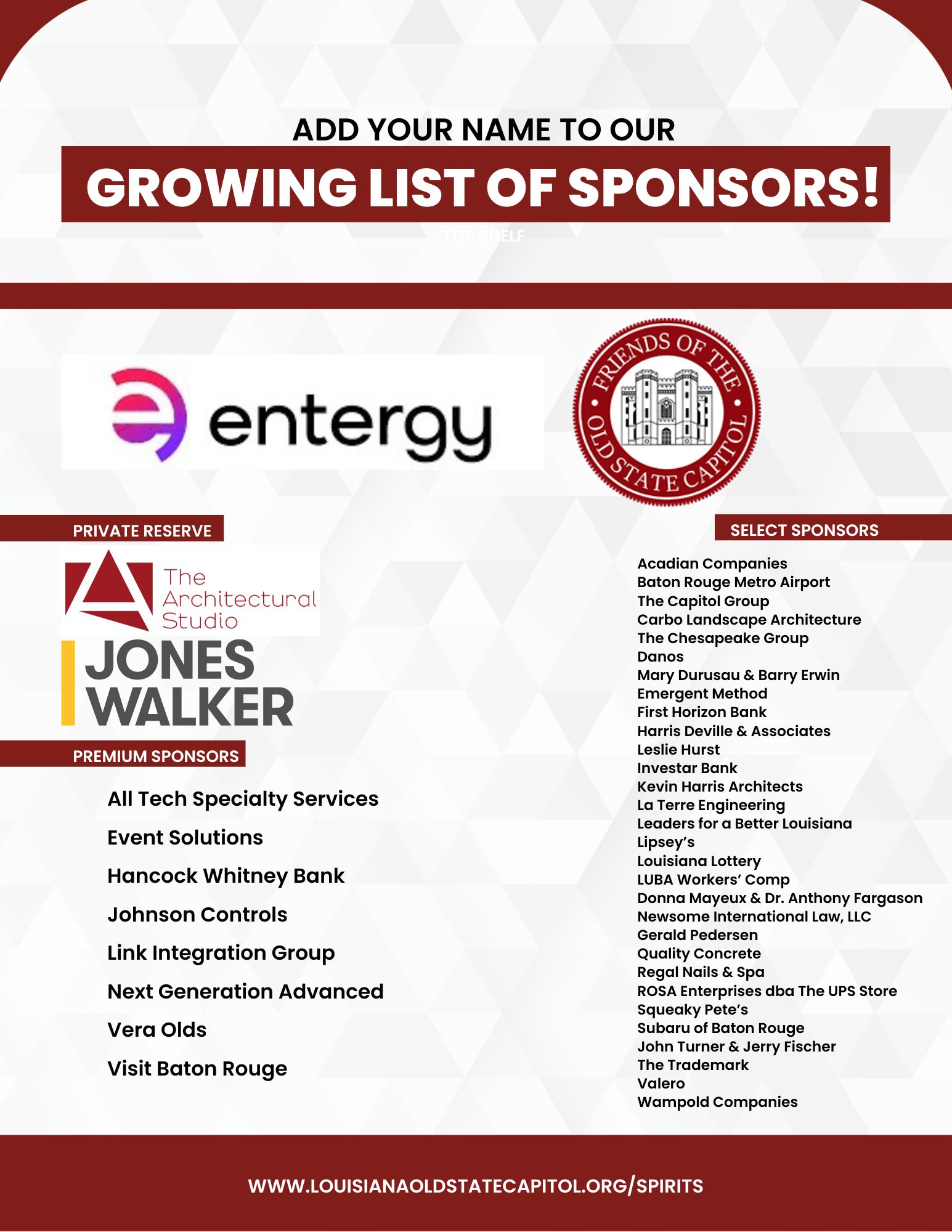 Copy of Spirits of Lousiana Sponsors 2