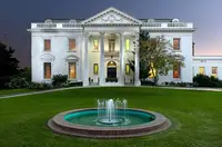 Old State Governor's Mansion with Fountain in Front